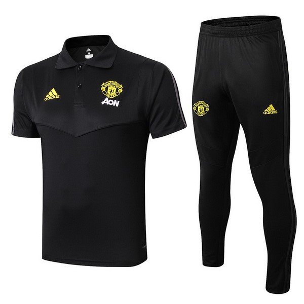 Polo Manchester United Conjunto Completo 2019-20 Negro Amarillo